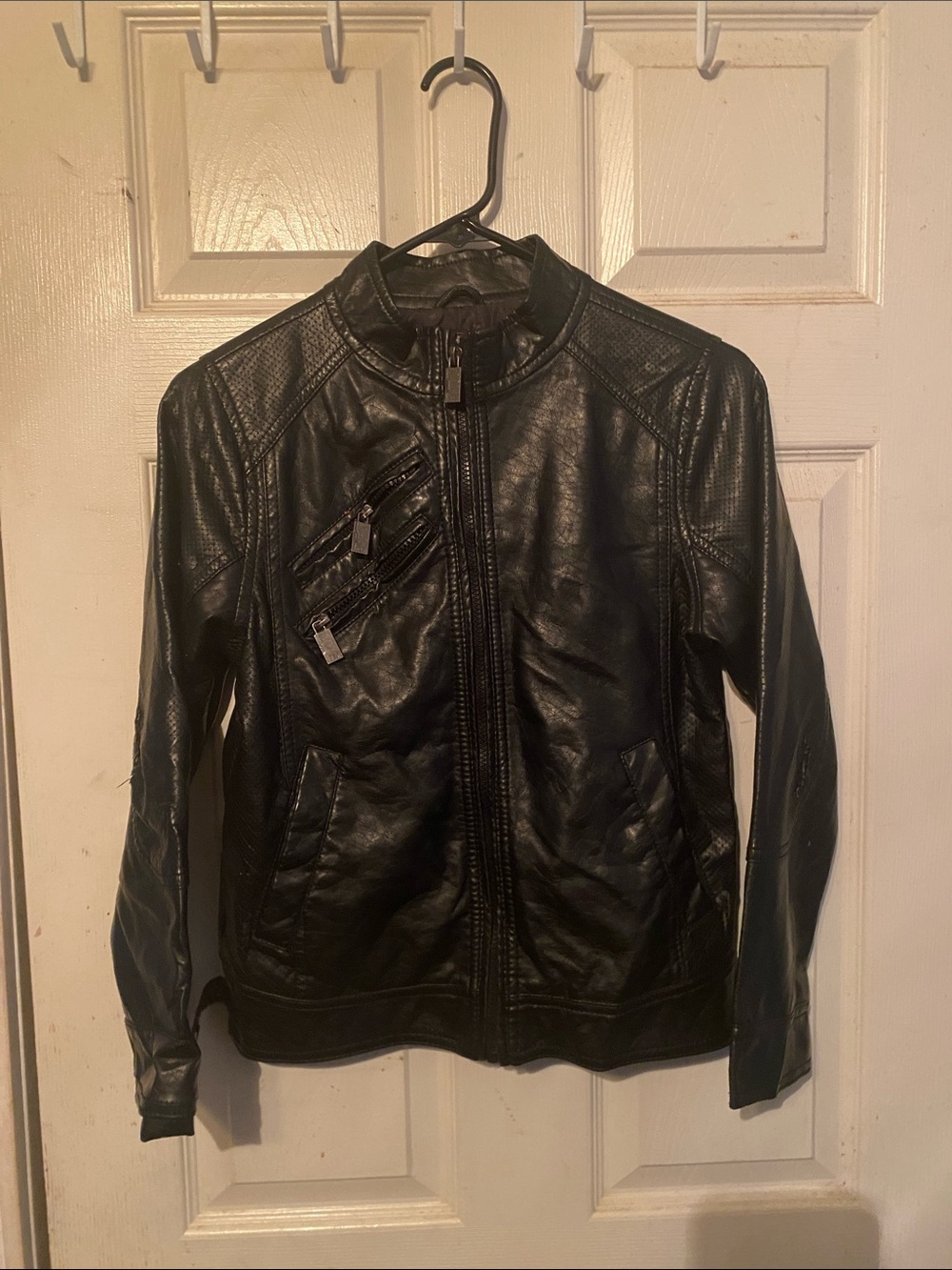 Urban Republic Black Faux Leather Moto Jacket